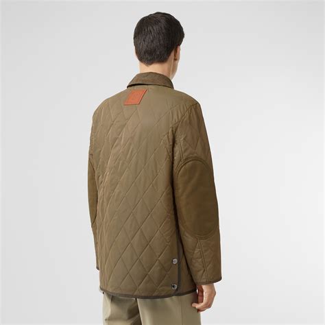 burberry quilted diamond jacket olive|burberry diamond quilted thermoregulated jacket.